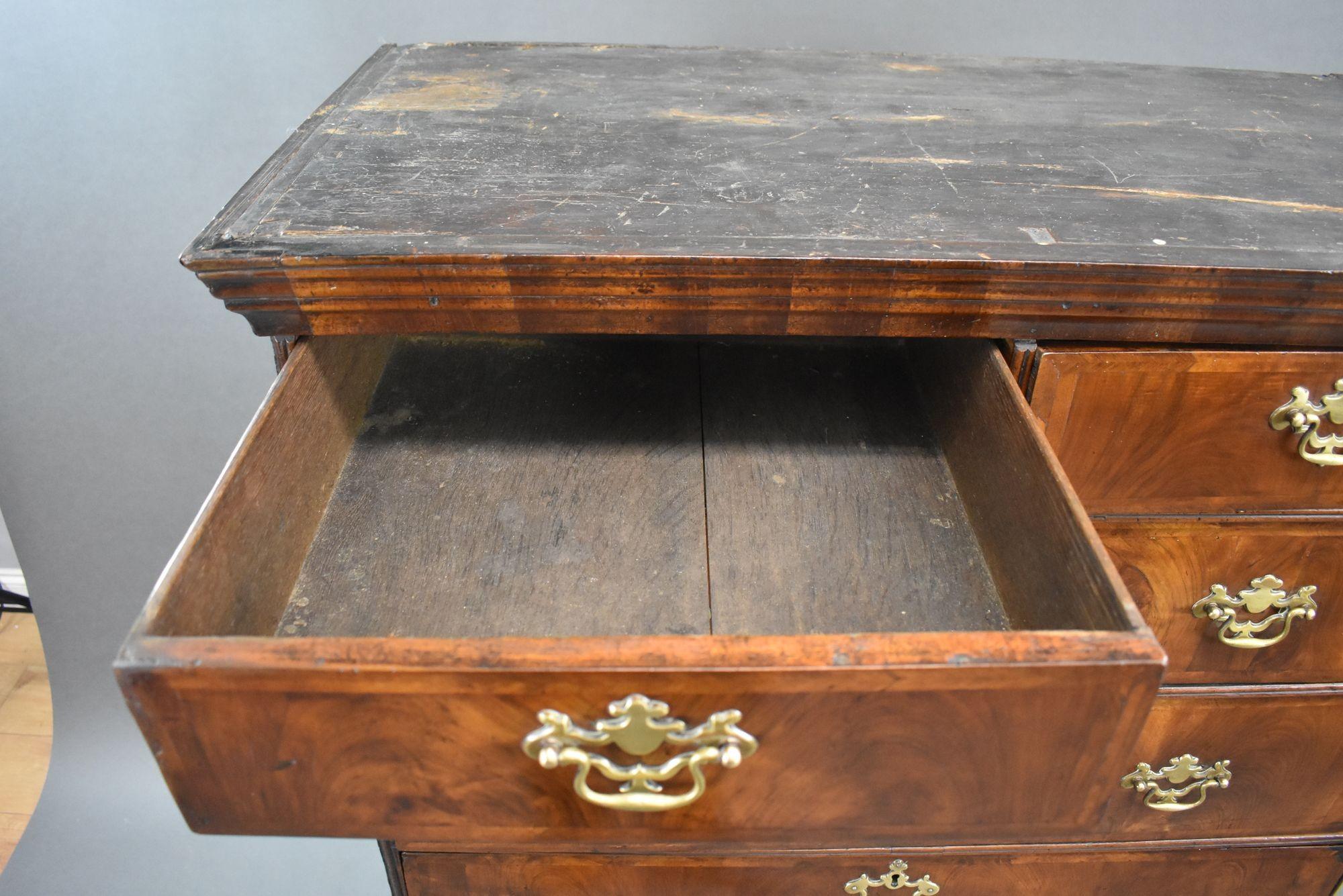 18th Century Walnut Chest on Stand For Sale 4