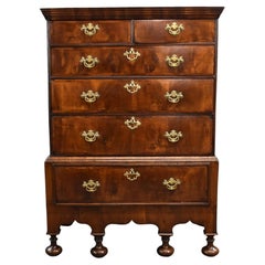 Antique 18th Century Walnut Chest on Stand