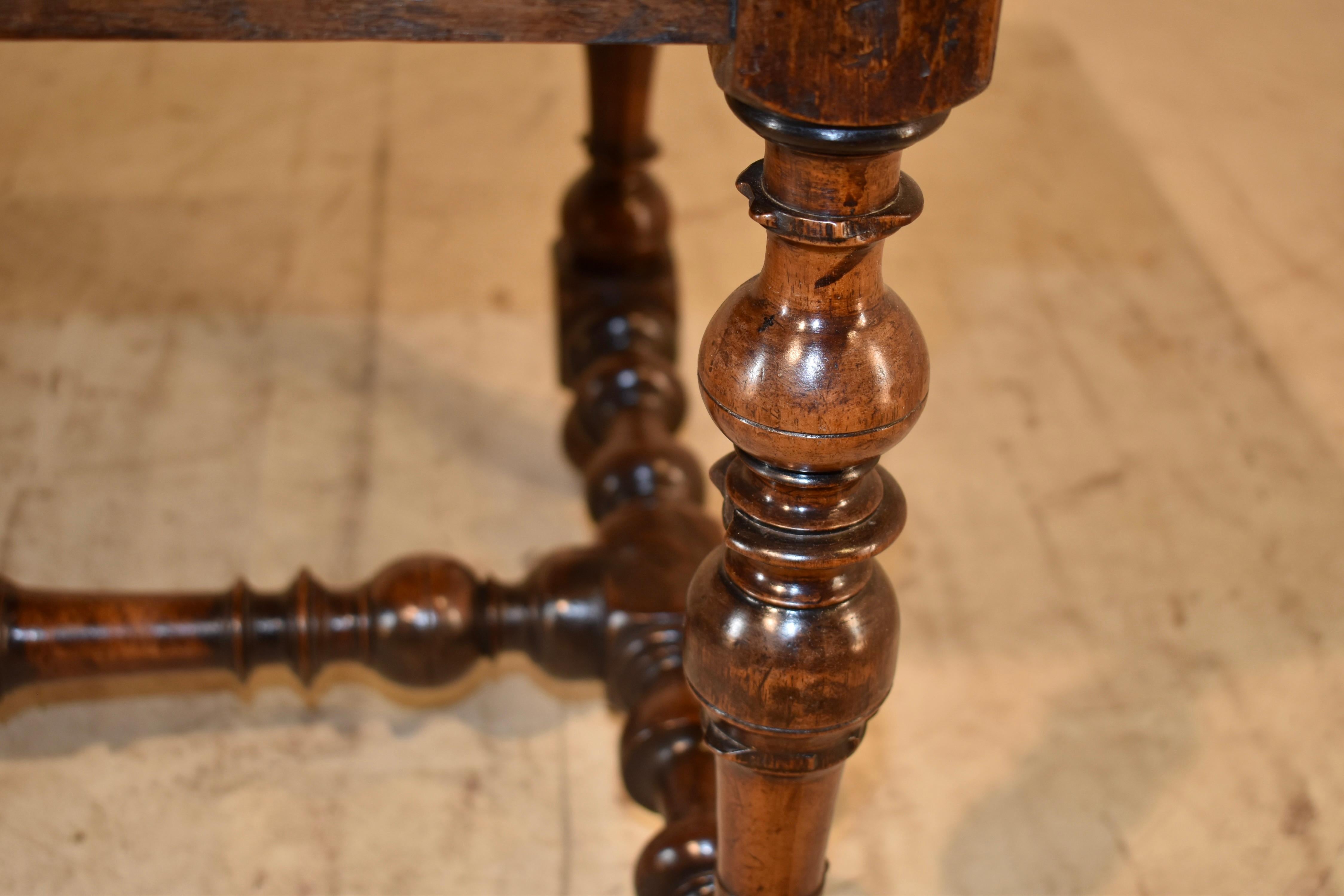 18th Century and Earlier 18th Century Walnut Coffee Table with Later Top For Sale