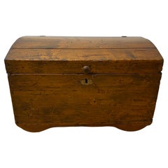 Used 18th Century Walnut Dome Top Peasants Trunk