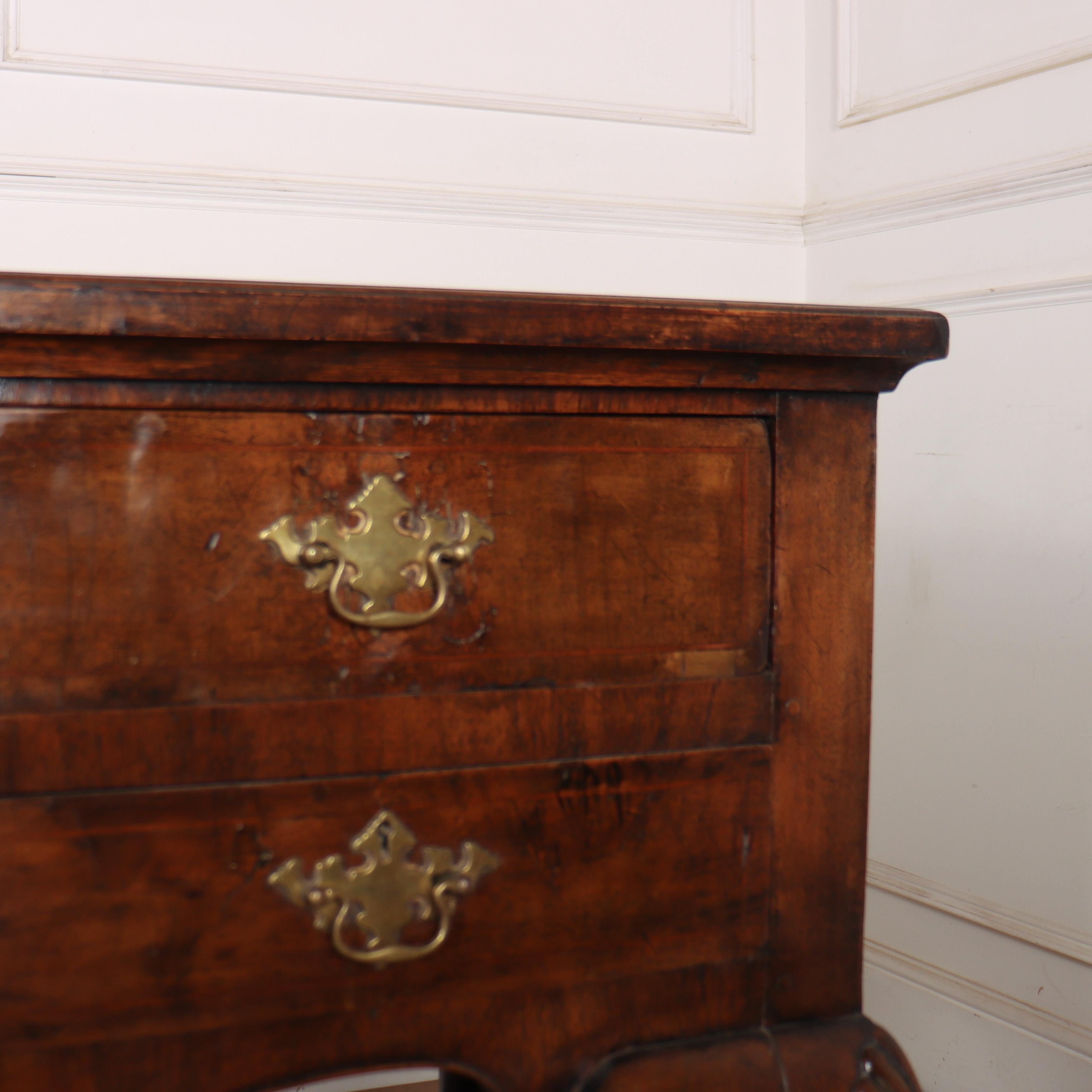 George III 18th Century Walnut Dresser Base For Sale
