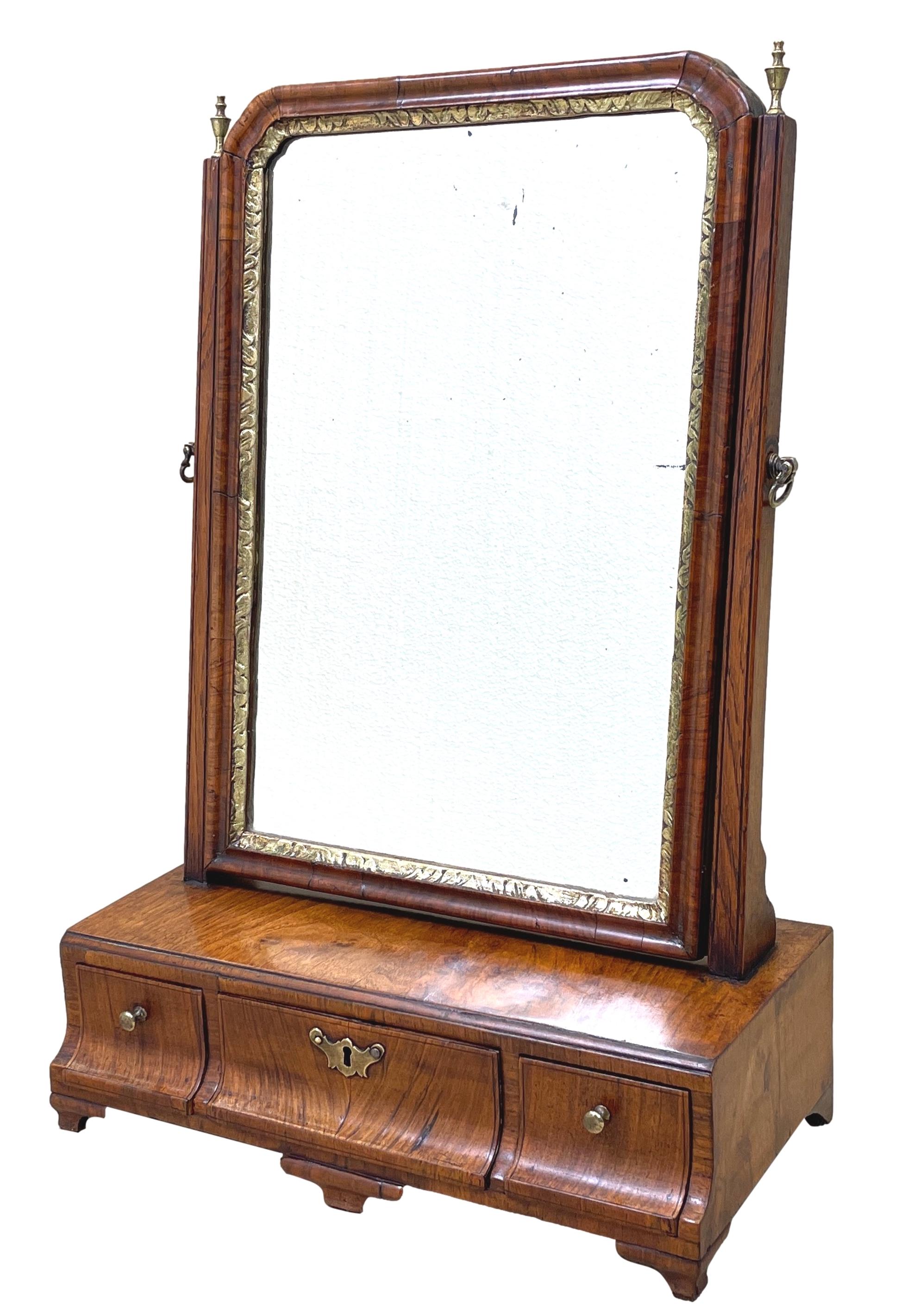 18th Century Walnut Dressing Table Mirror 3