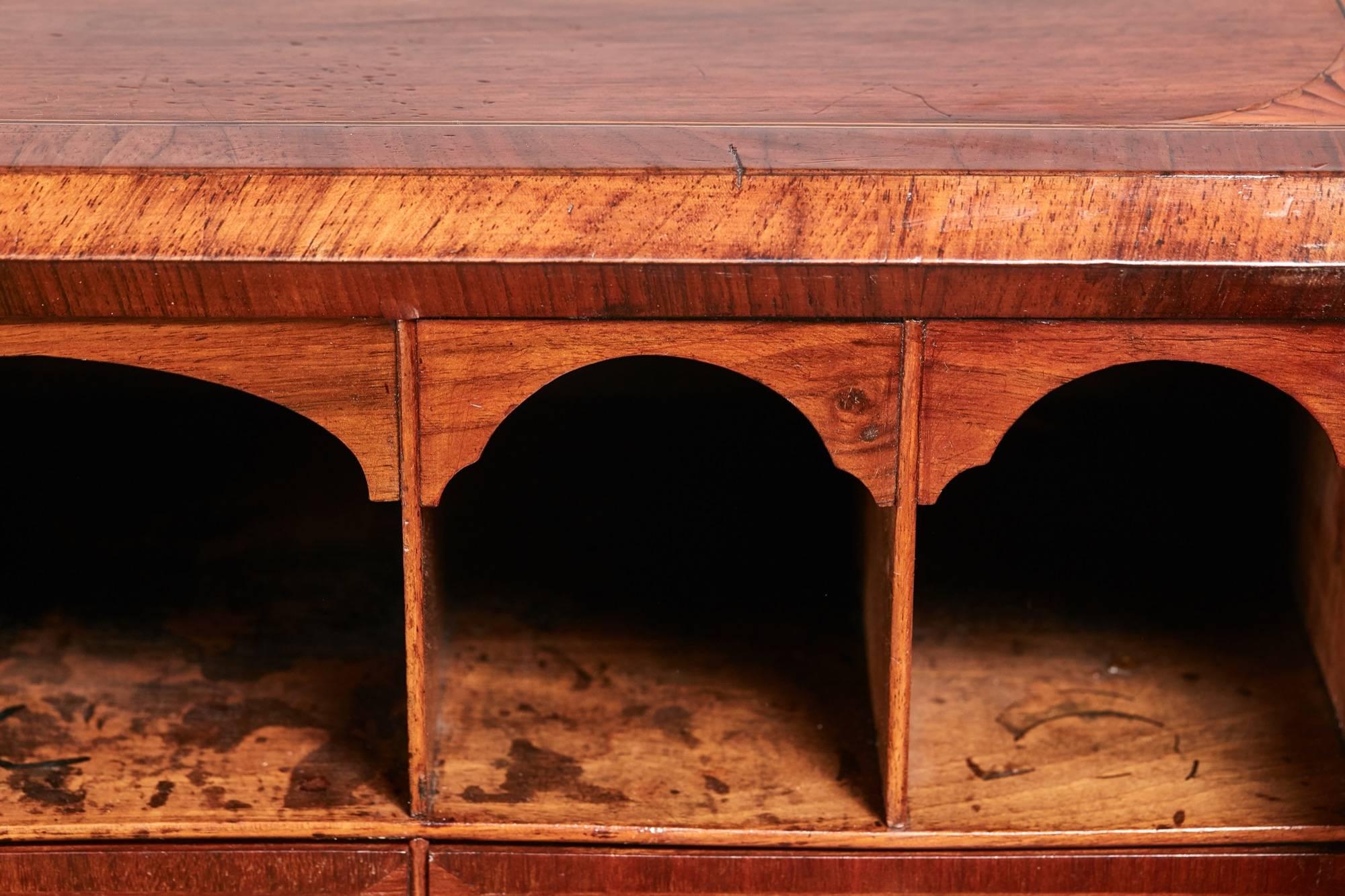 18th Century Walnut Inlaid Bureau 8