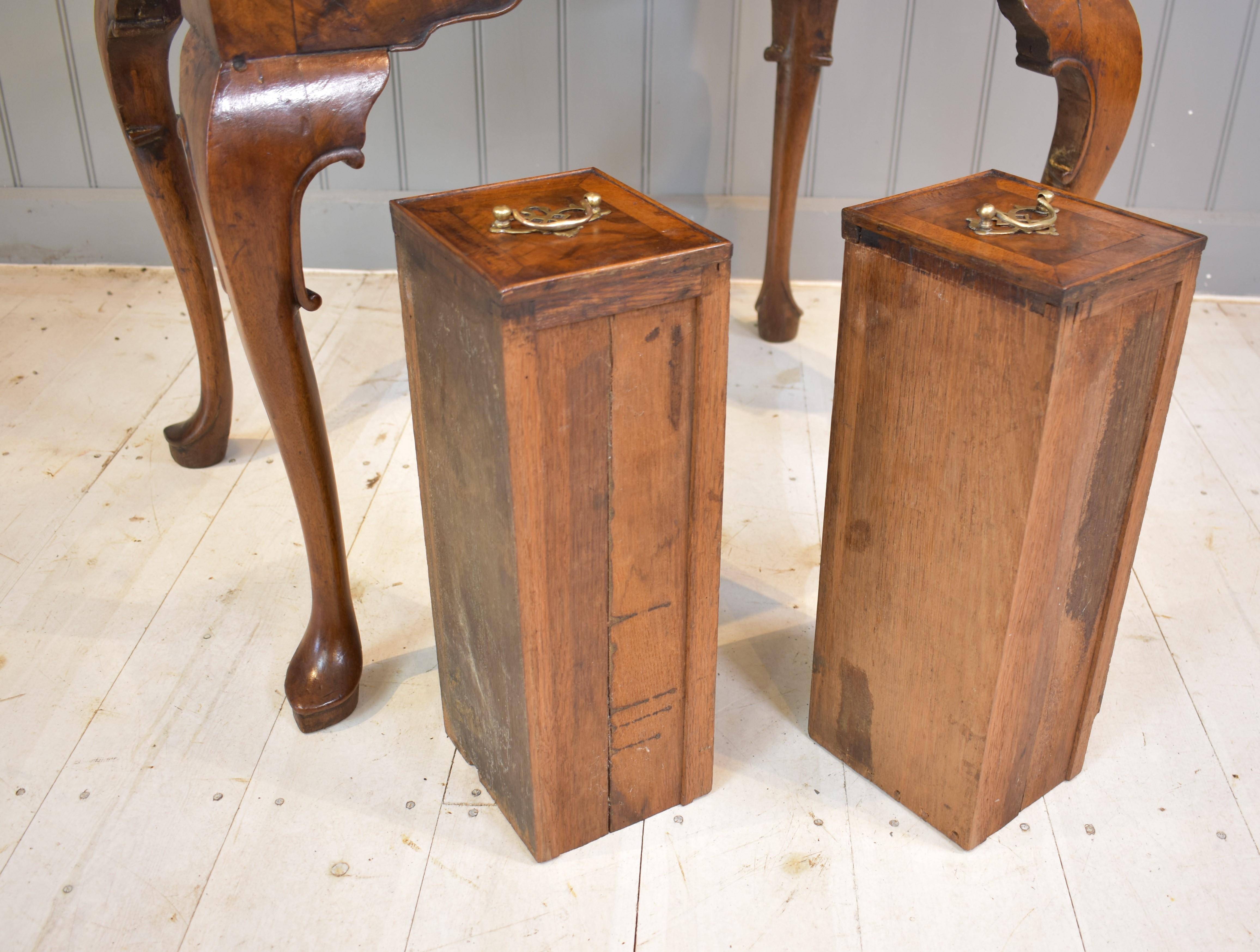 18th Century walnut lowboy side table 4