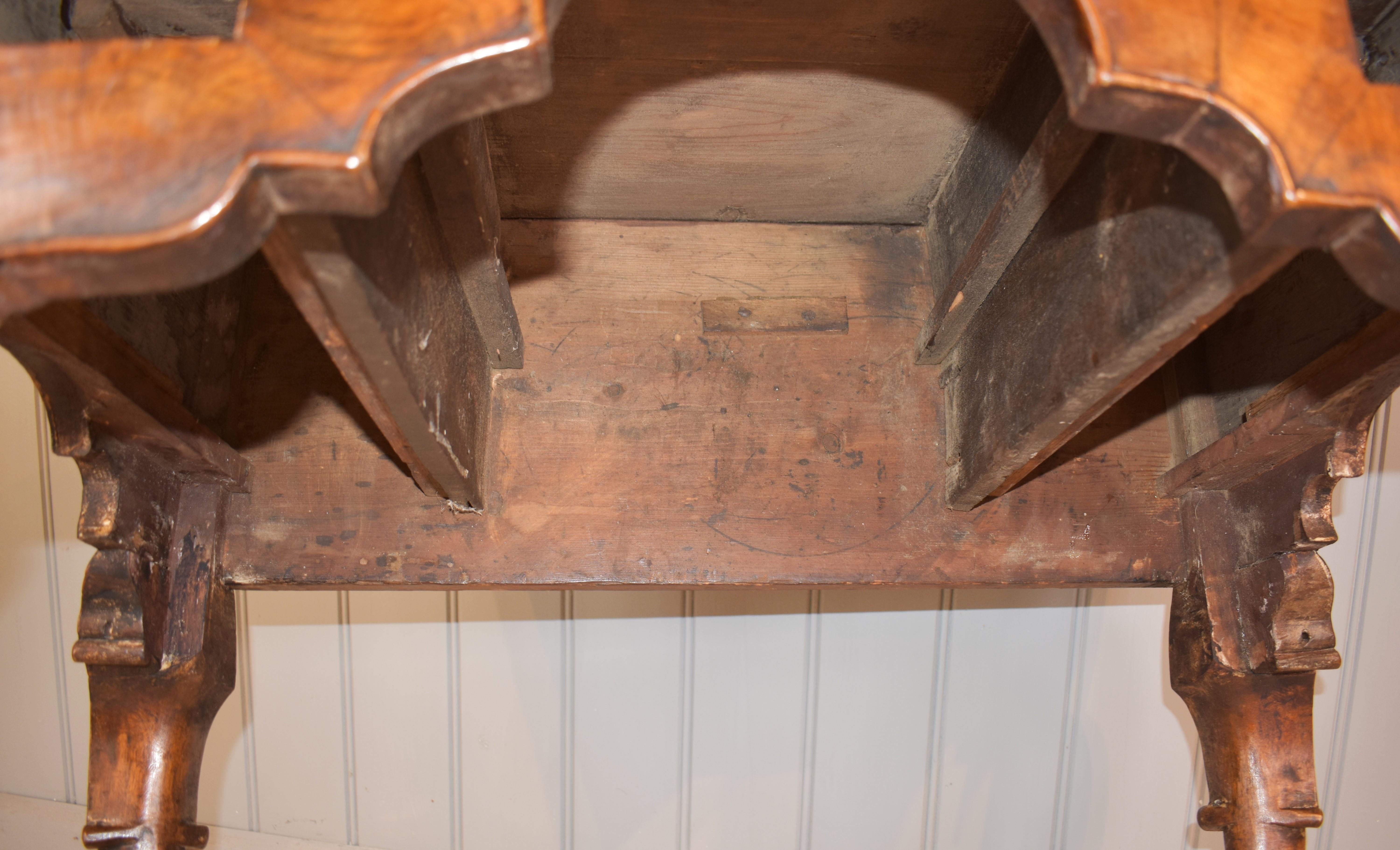 18th Century walnut lowboy side table 5