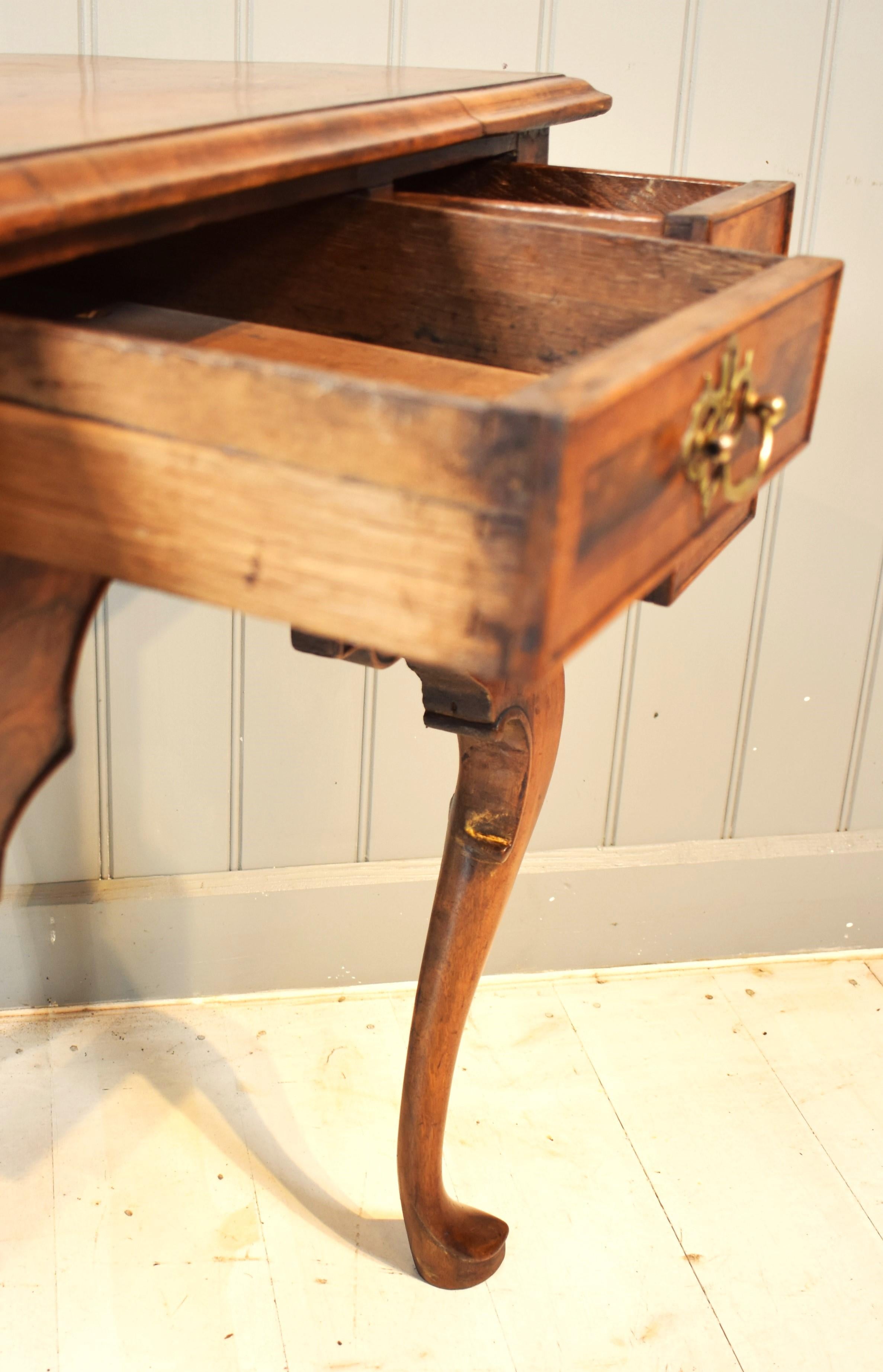 18th Century walnut lowboy side table 2