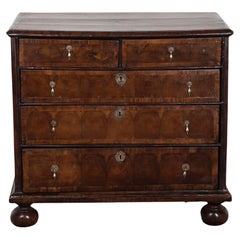18th Century Walnut Oyster Chest of Drawers
