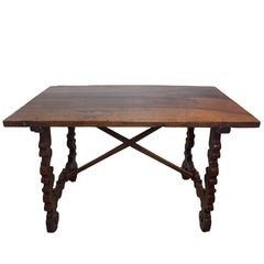 18th Century Walnut Refectory Table from Spain