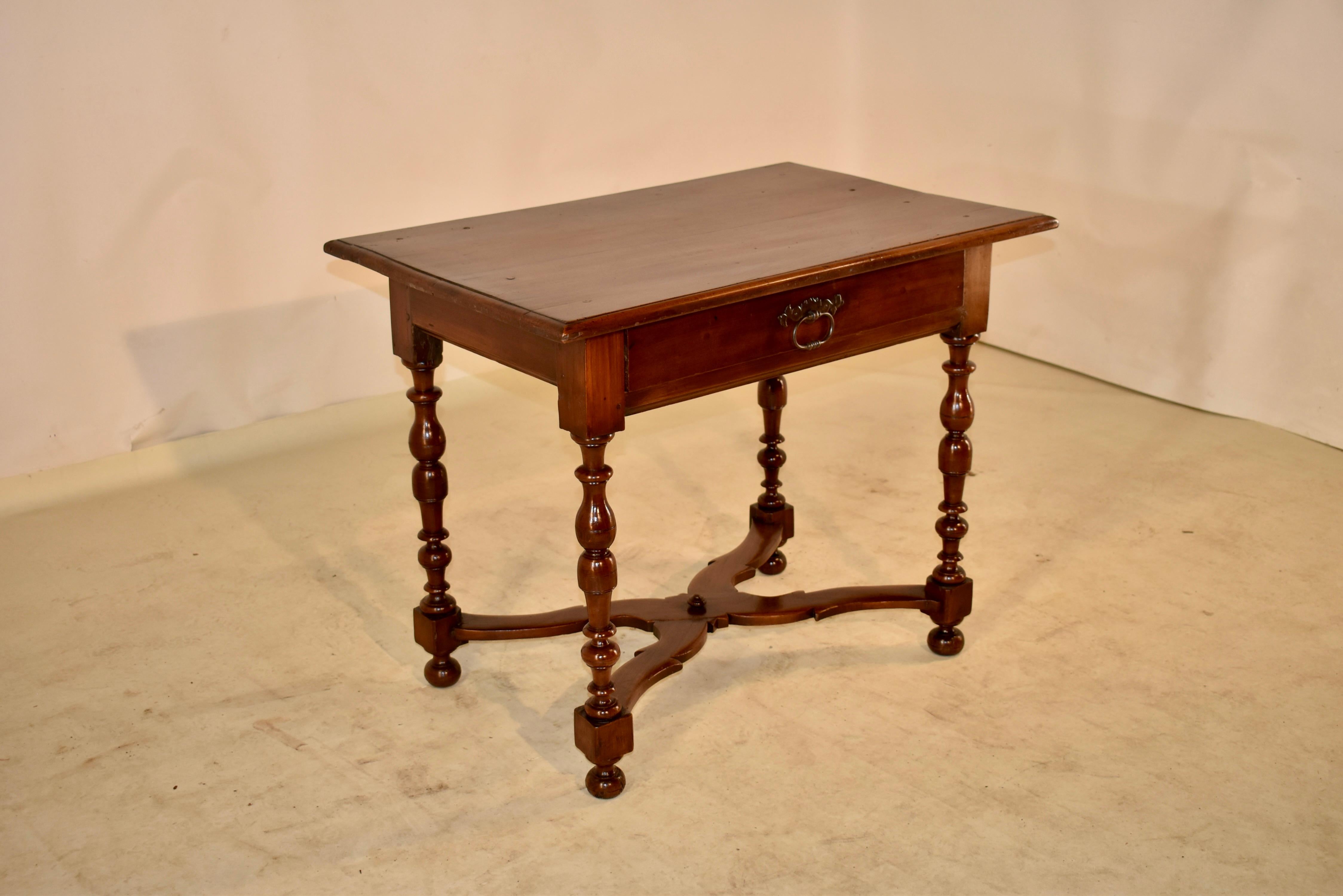 Louis XV 18th Century Walnut Side Table For Sale