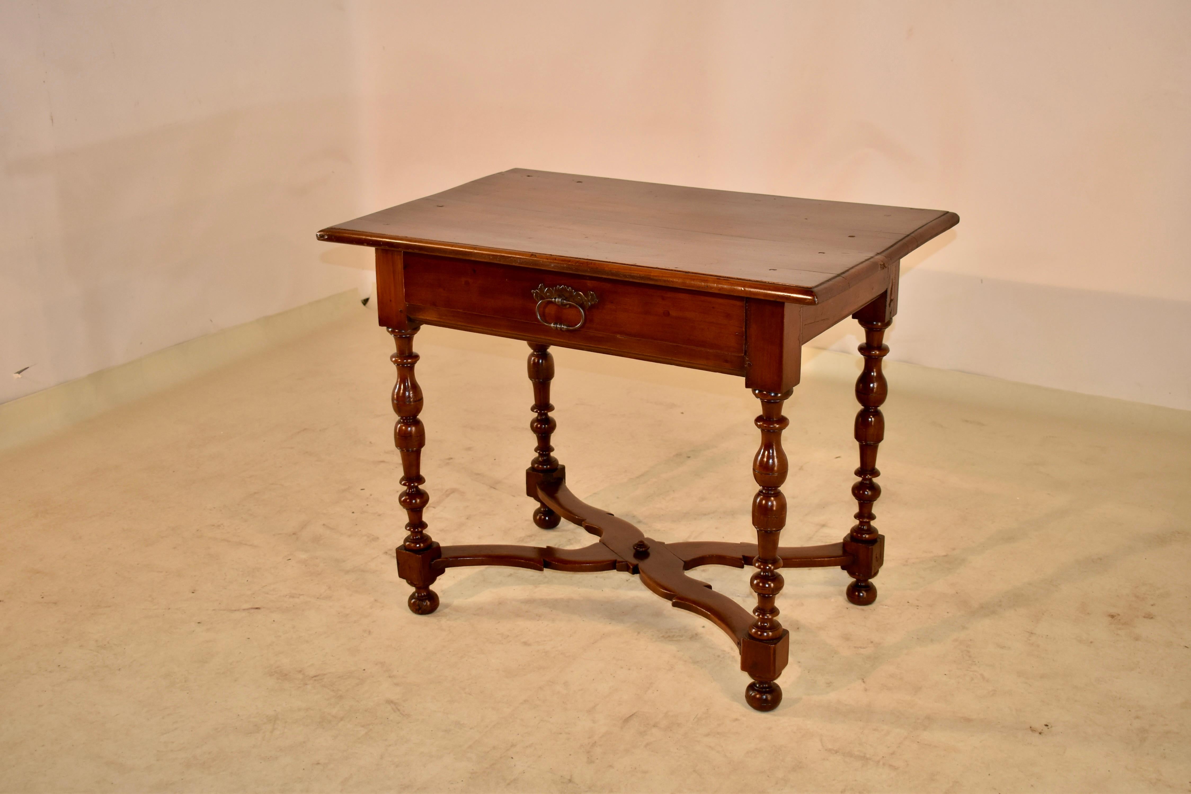 French 18th Century Walnut Side Table For Sale