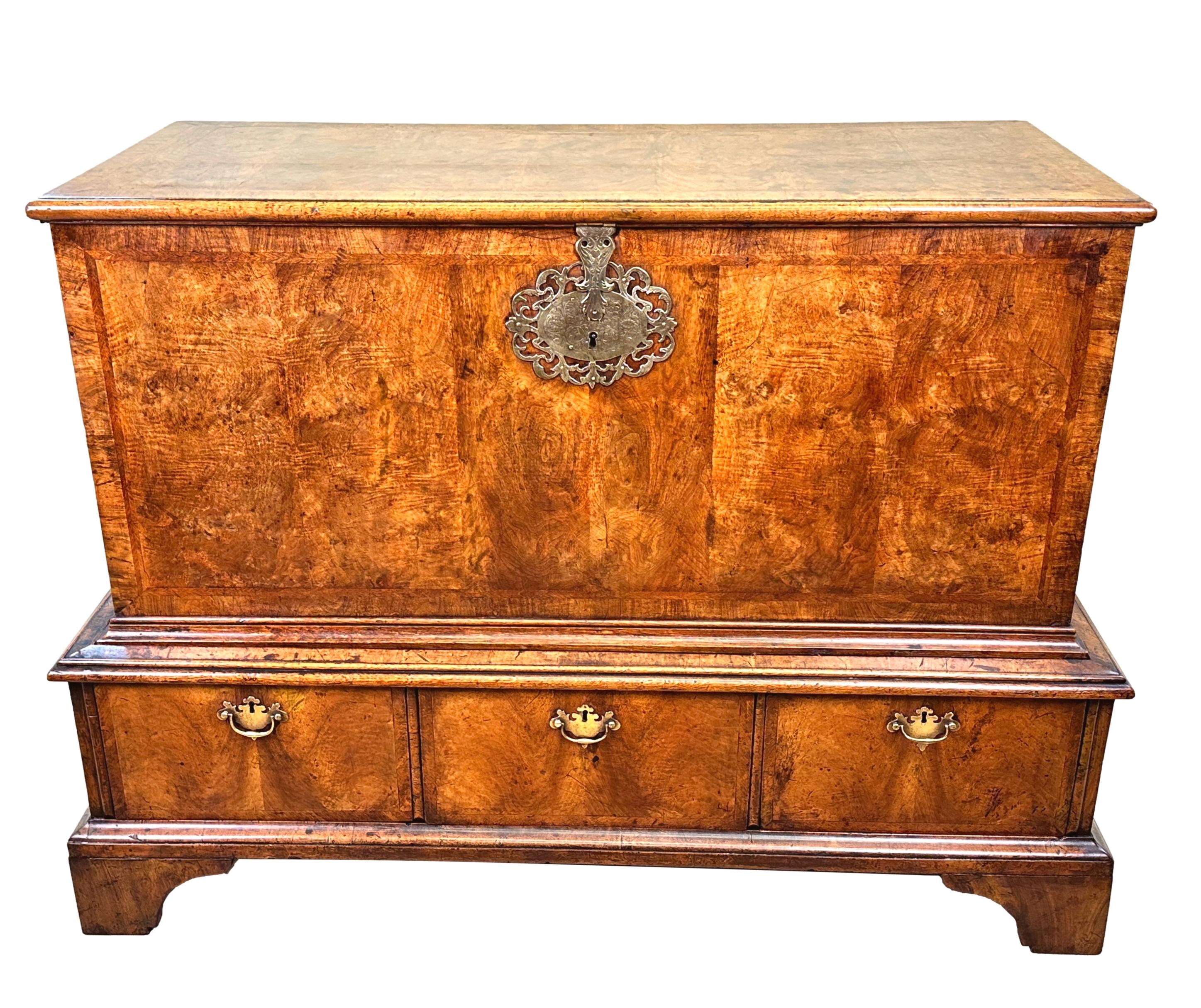 18th Century Walnut Silver Chest For Sale 7