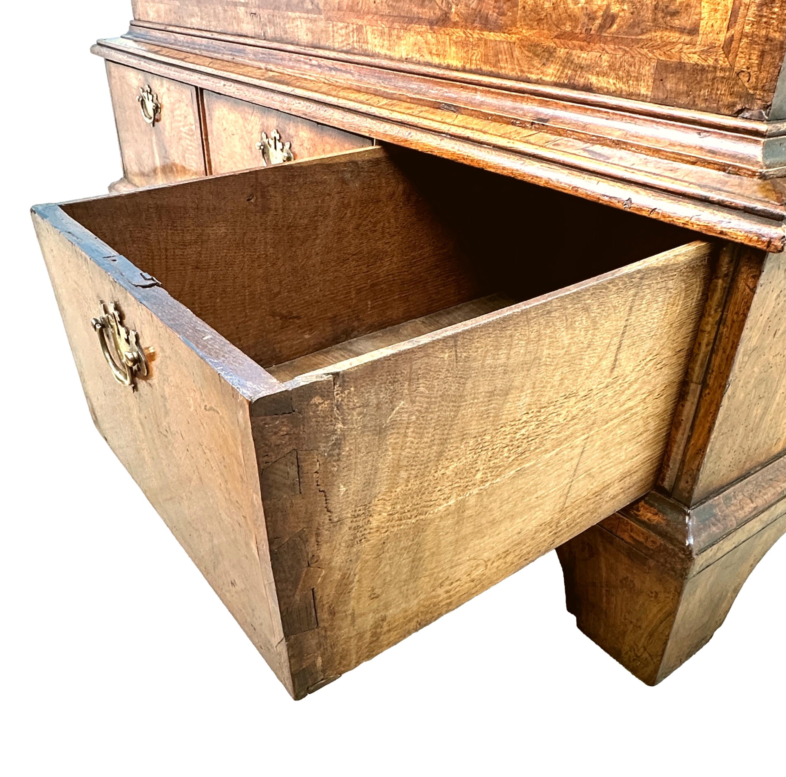 George I 18th Century Walnut Silver Chest For Sale