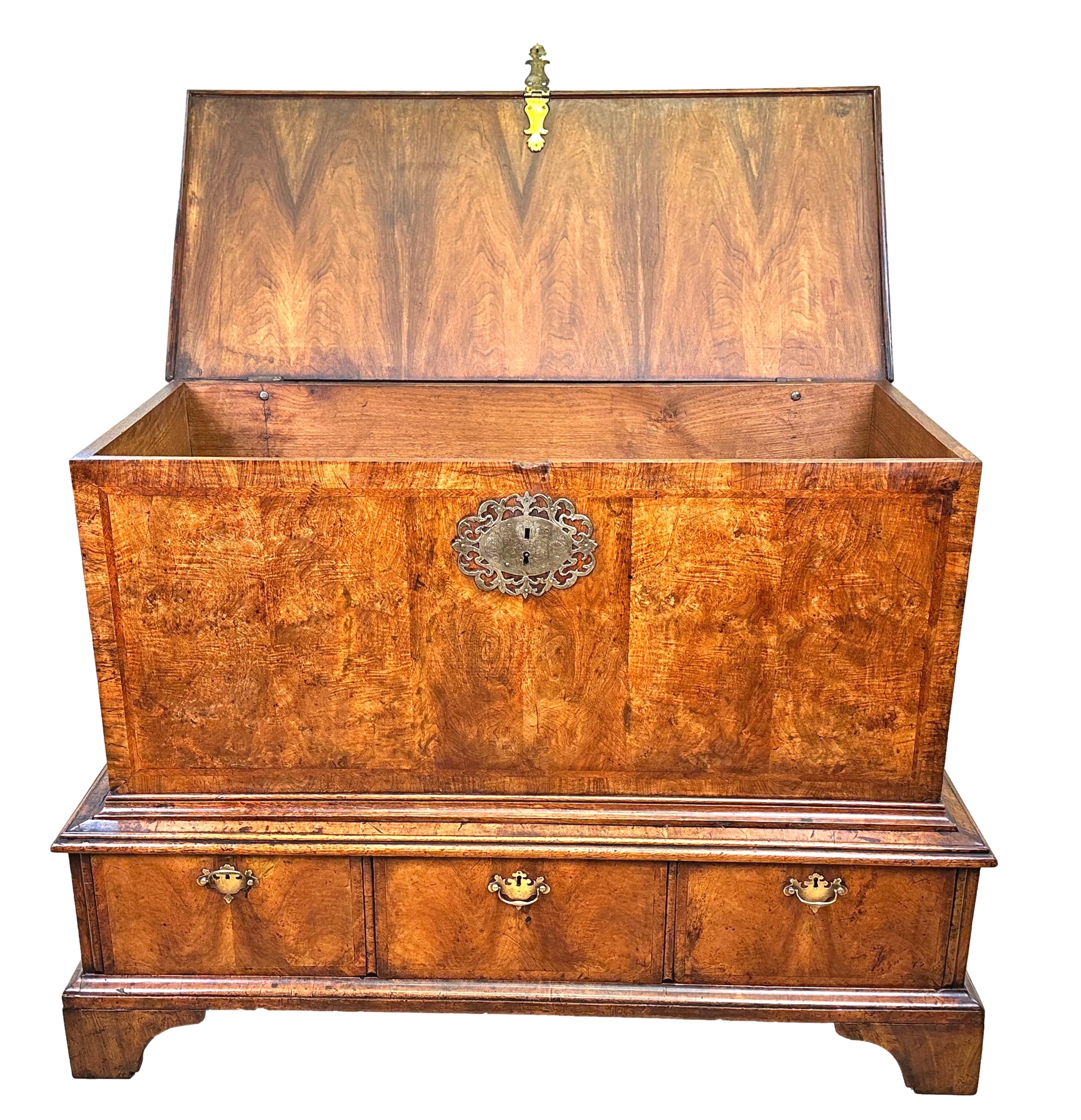 18th Century Walnut Silver Chest For Sale 1