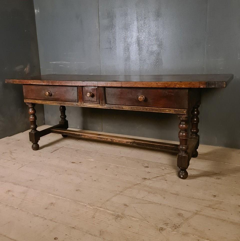 18th Century Walnut Spanish Serving Table or Desk 3