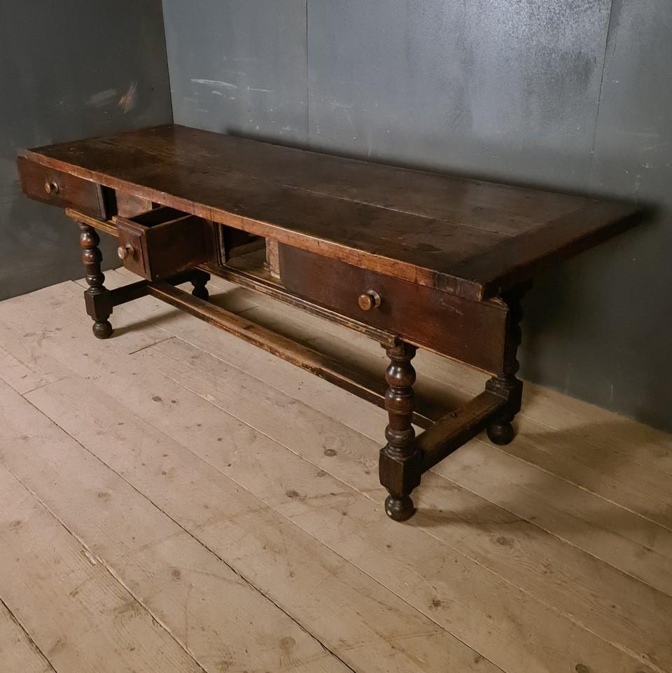 18th Century Walnut Spanish Serving Table or Desk 4