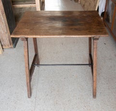 18th Century  Walnut Table with Iron Legs