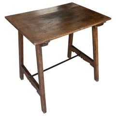 18th Century  Walnut Table with Iron Legs