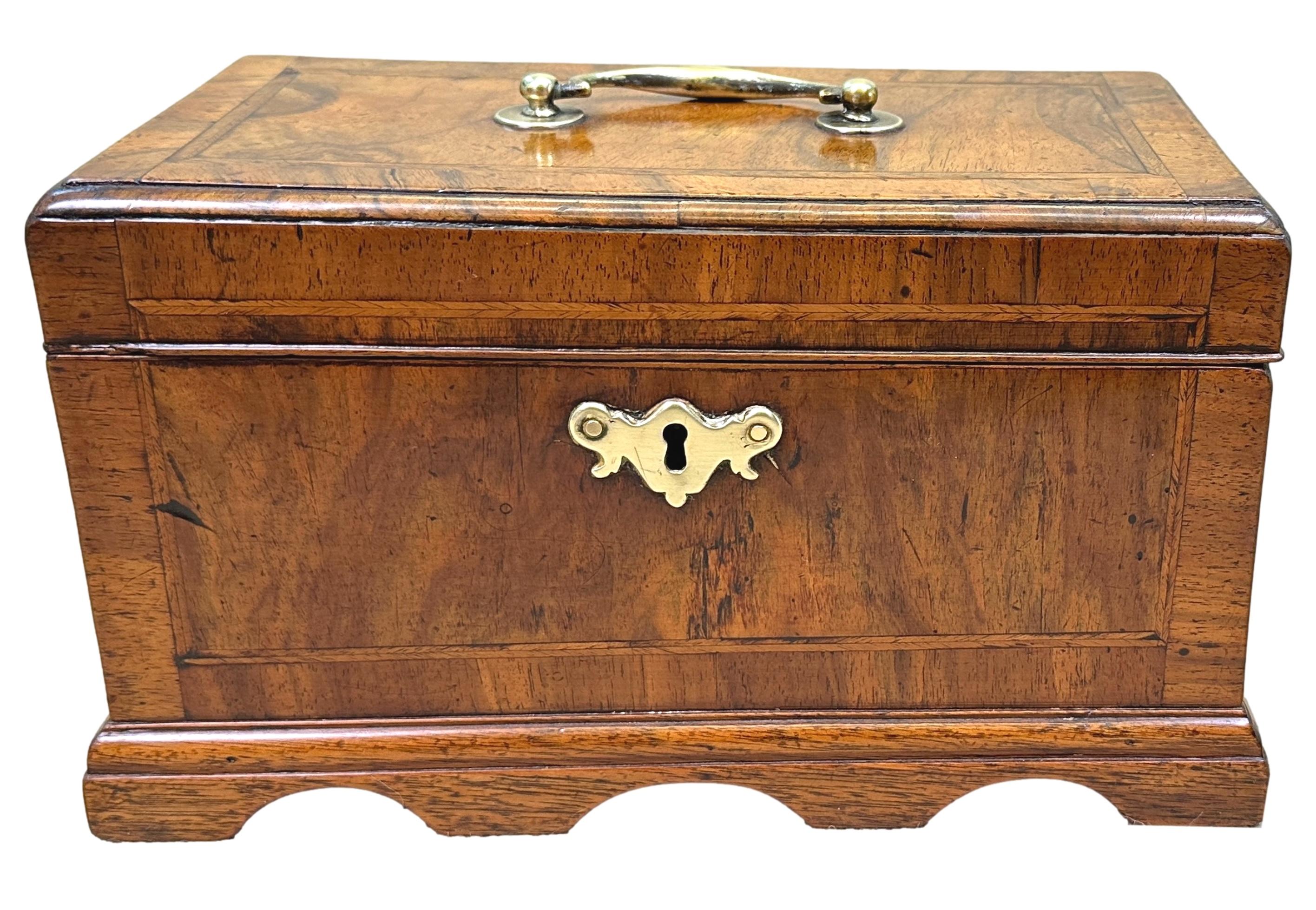 18th Century Walnut Tea Caddy For Sale 3