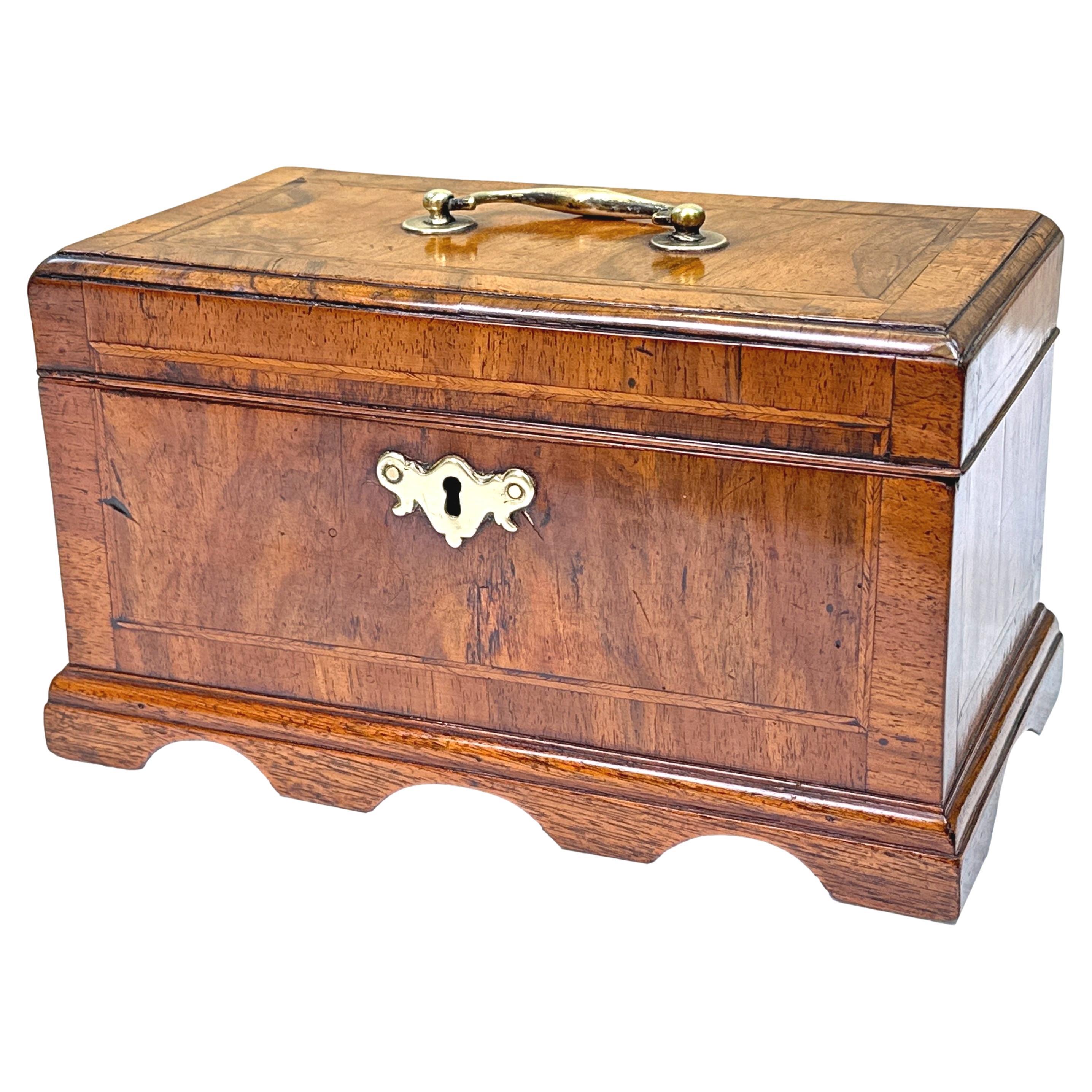 18th Century Walnut Tea Caddy