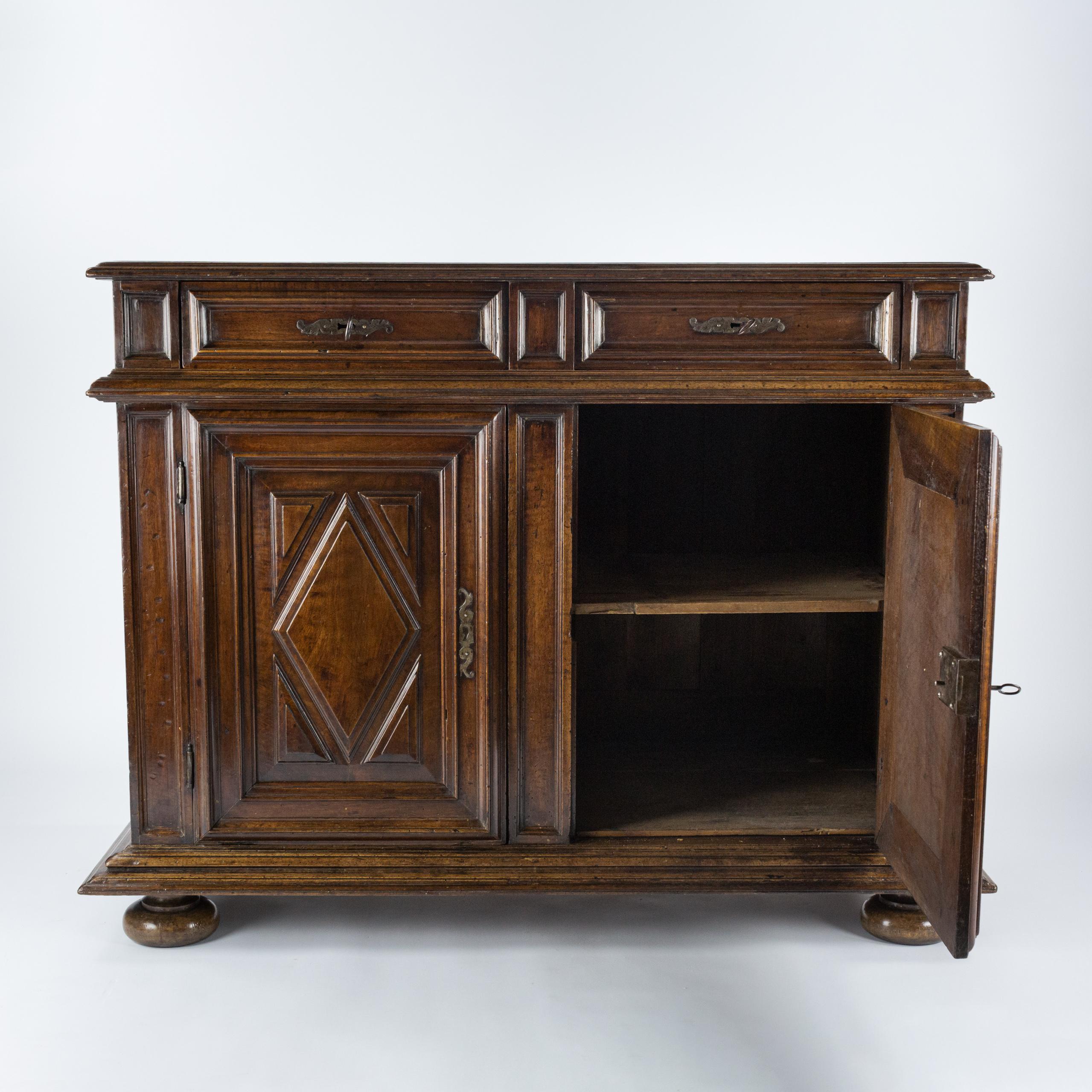 Italian 18th Century Walnut Tuscan Sideboard