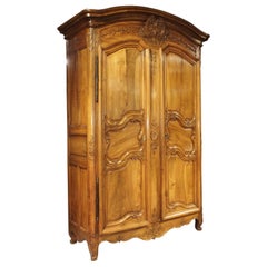 18th Century Walnut Wood Armoire from the Rhone Valley