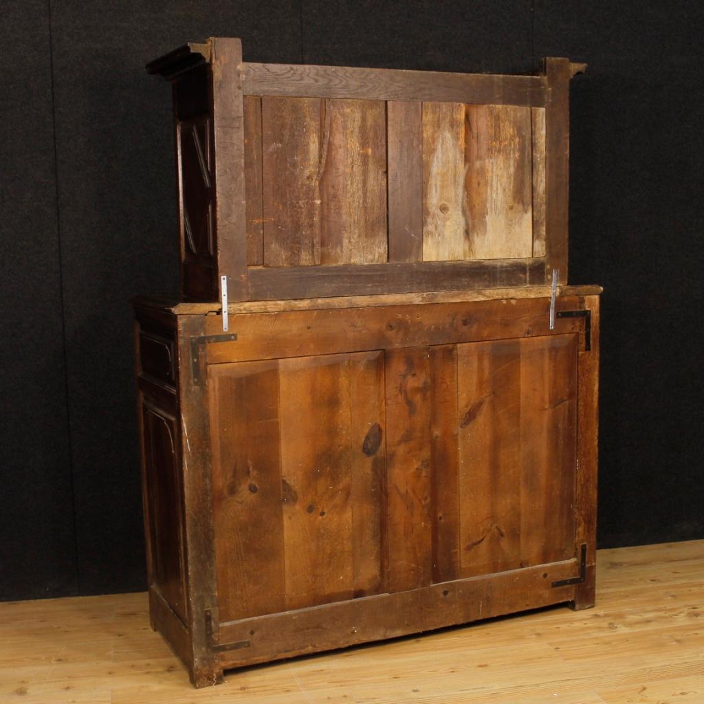 18th Century Walnut Wood French Louis XIII Style Double Body Cupboard, 1770 For Sale 1