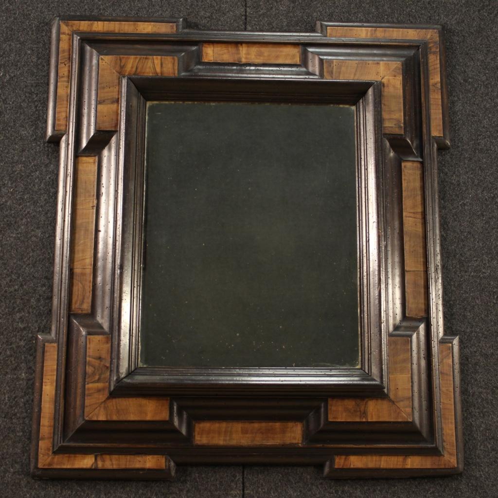 18th Century Walnut Wood Italian Mirror, 1730 4