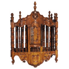 18th Century Walnut Wood Panetière, Bread Safe from Fourques, France, circa 1760