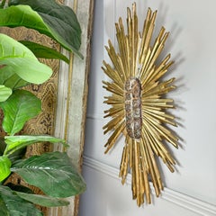 18Th Century Water Gilded Sunburst Around Clouds