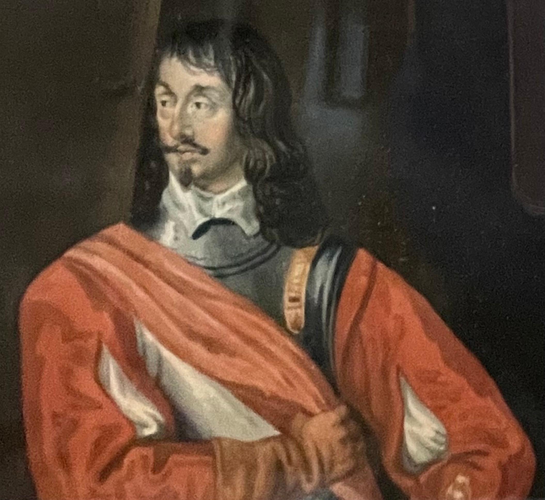 portrait de Sir John Mennes à l'aquarelle du 18ème siècle d'après Anthony van Dyck

Ce portrait à l'aquarelle de petite taille du 18e siècle, d'excellente qualité, est très proche de la peinture originale de l'artiste baroque flamand, Anthony van