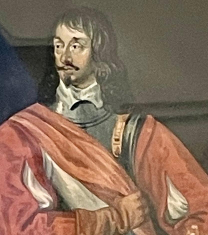 Dutch 18th Century Watercolor Portrait of Sir John Mennes After Anthony van Dyck For Sale