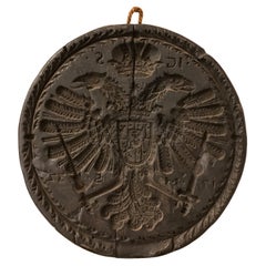 18th Century Wax Butter Mold with Habsburg Imperial Coat of Arms