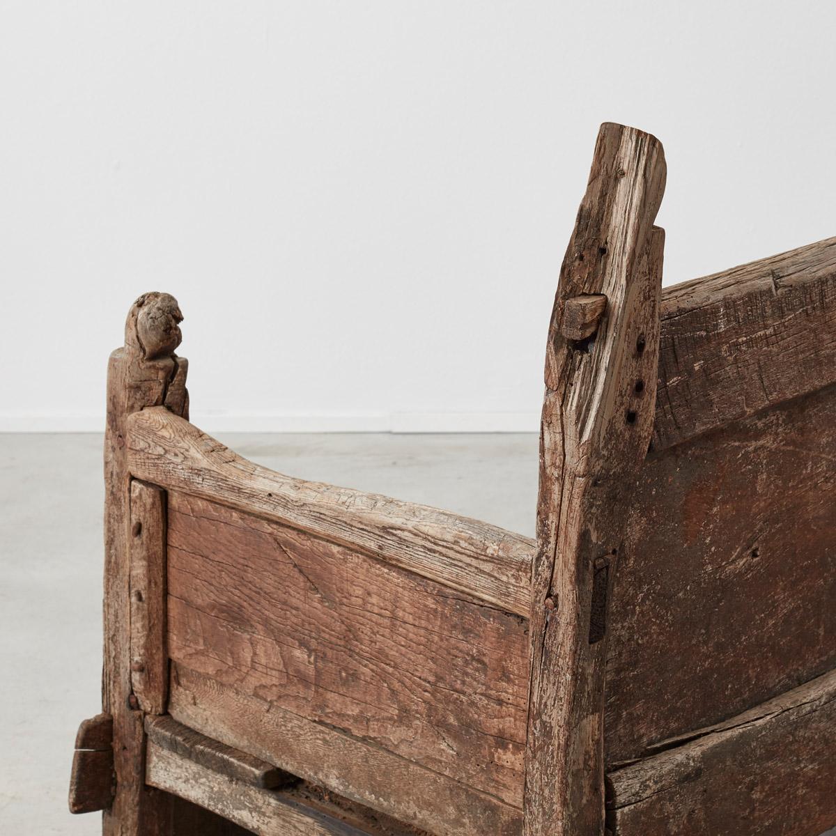 18th Century Weathered Galician Bench, Spain 1