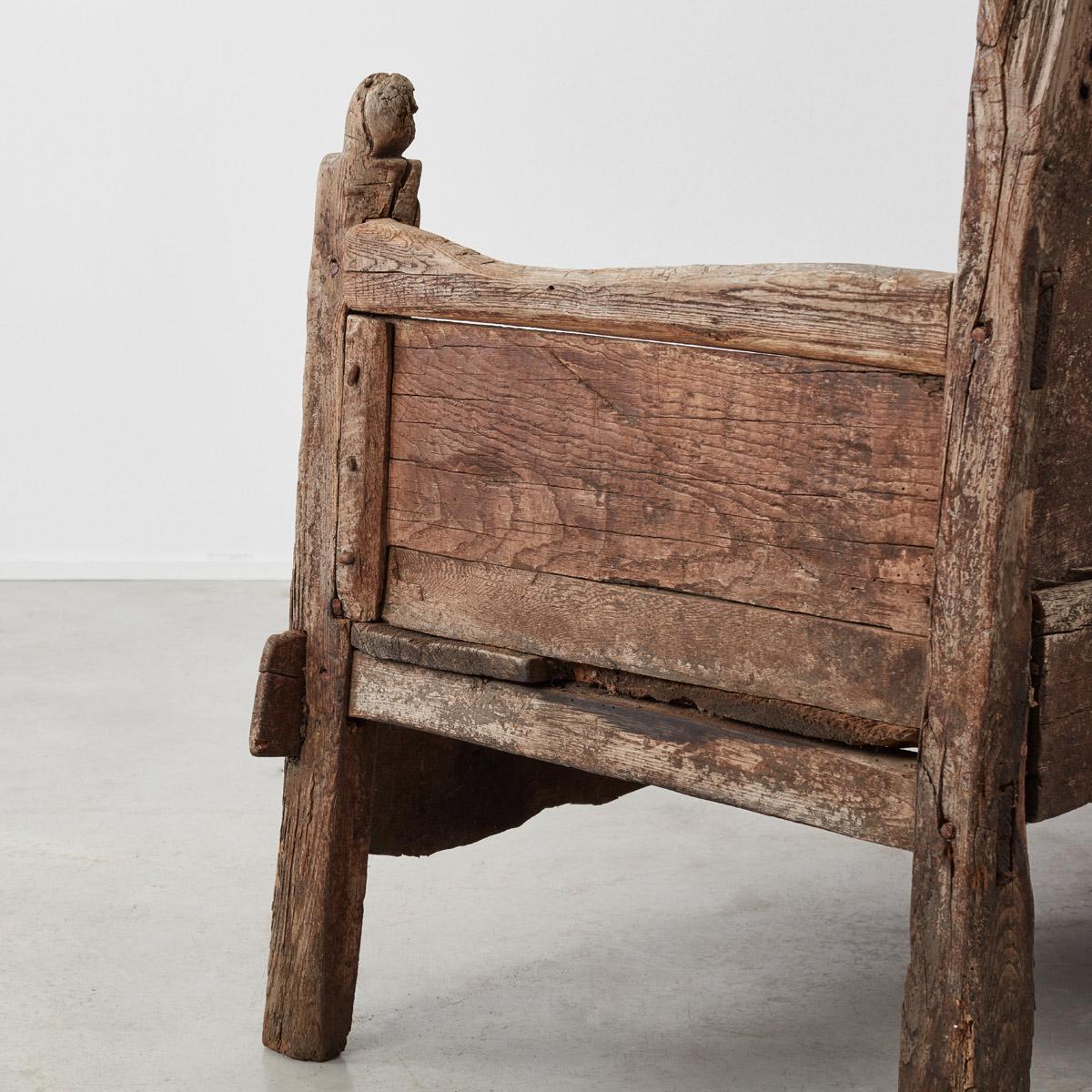 18th Century Weathered Galician Bench, Spain 2