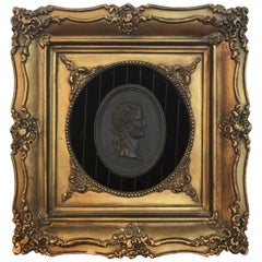 18th Century Wedgwood Black Basalt Roman Emperor Plaque