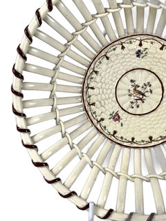 18th Century Wedgwood Creamware Reticulated Bowl Strapwork Circa 1780