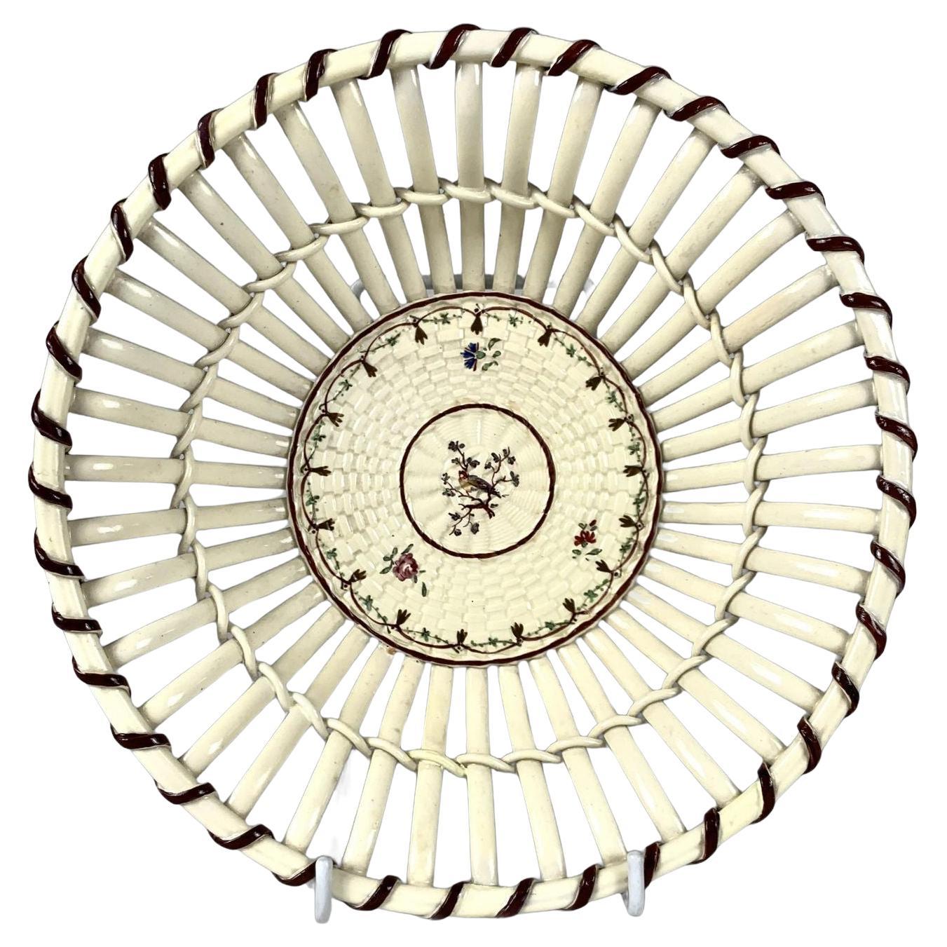 18th Century Wedgwood Creamware Bowl with English Strapwork Design Circa 1780