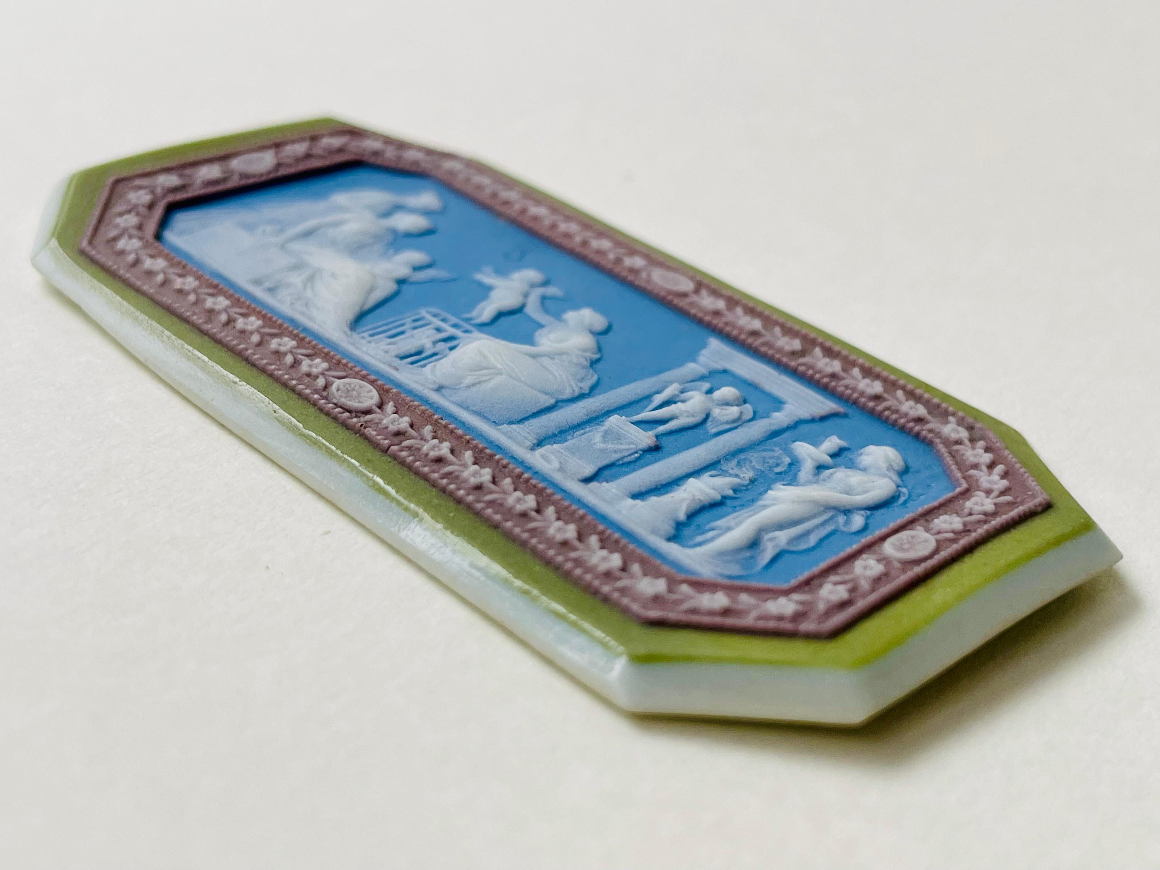 Medallón de gres con baño de jaspe de cuatro colores de Wedgwood del siglo XVIII en venta 10