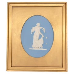 18th Century Wedgwood & John Flaxman,  Blue Jasperware "Dancing Hours" Plaque
