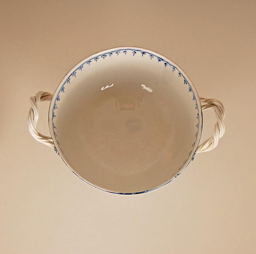 18th C.  Wedgwood Tableware Creamware Pearlware Chestnut Basket Mared Pierced For Sale 6