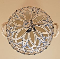 18th C.  Wedgwood Tableware Creamware Pearlware Chestnut Basket Mared Pierced