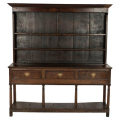 18th Century Welsh Dresser Base and Plate Rack