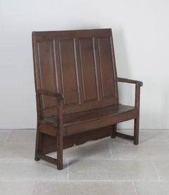 18th Century Welsh High Back Settle