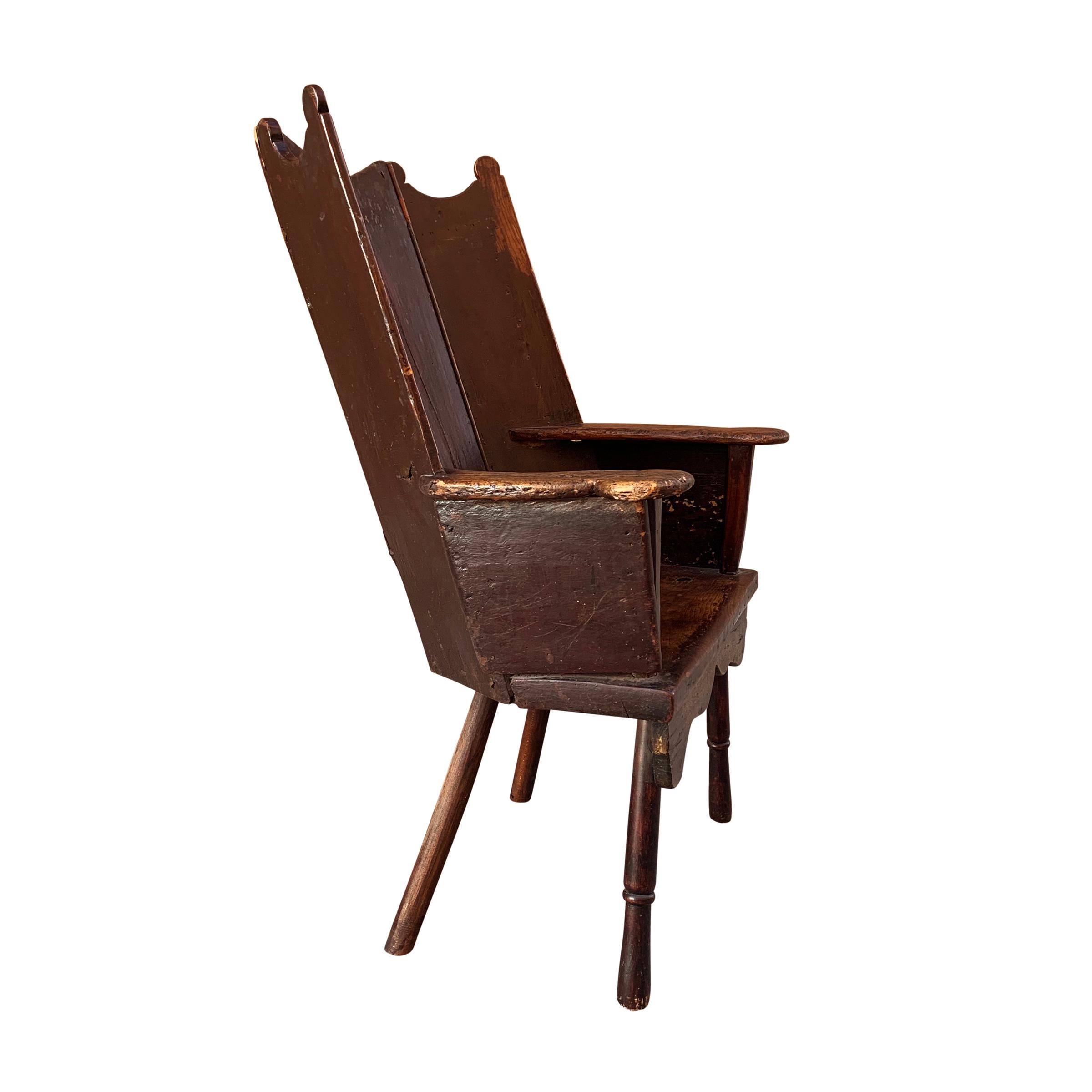 Primitive 18th Century Welsh Lambing Chair