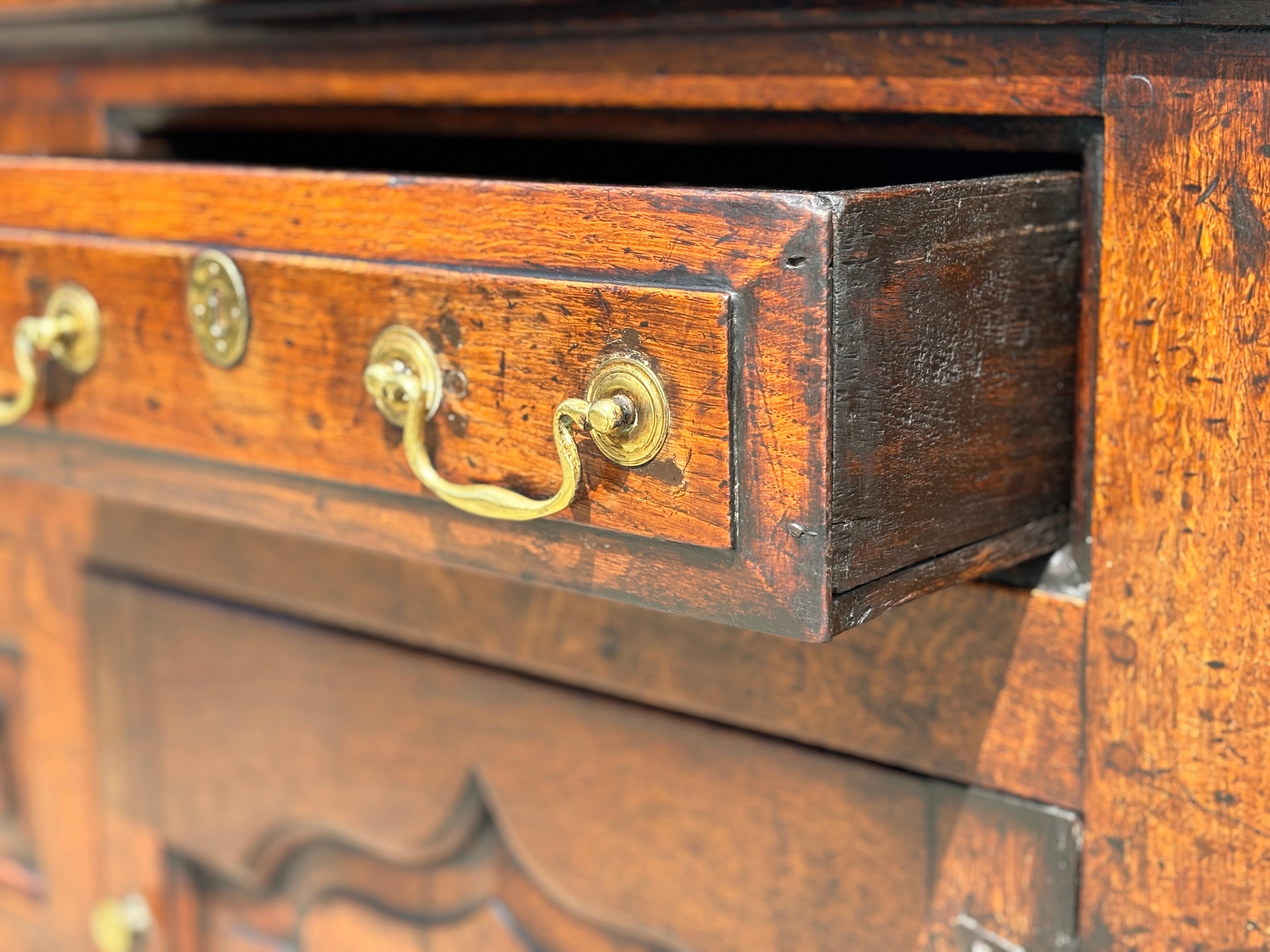 18th Century Welsh Oak Dresser Base Cupboard 6