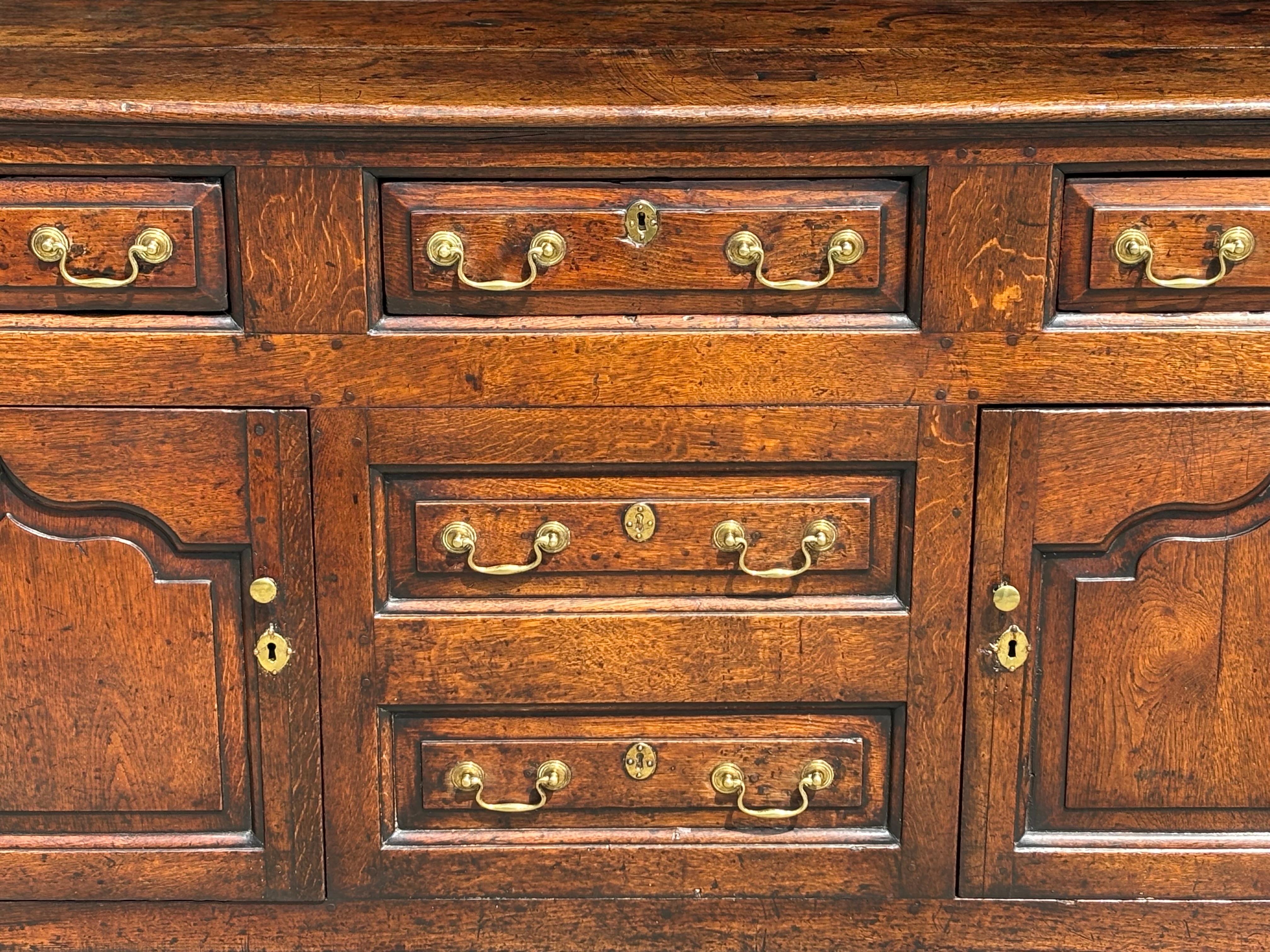 18th Century Welsh Oak Dresser Base Cupboard In Good Condition In Petworth,West Sussex, GB