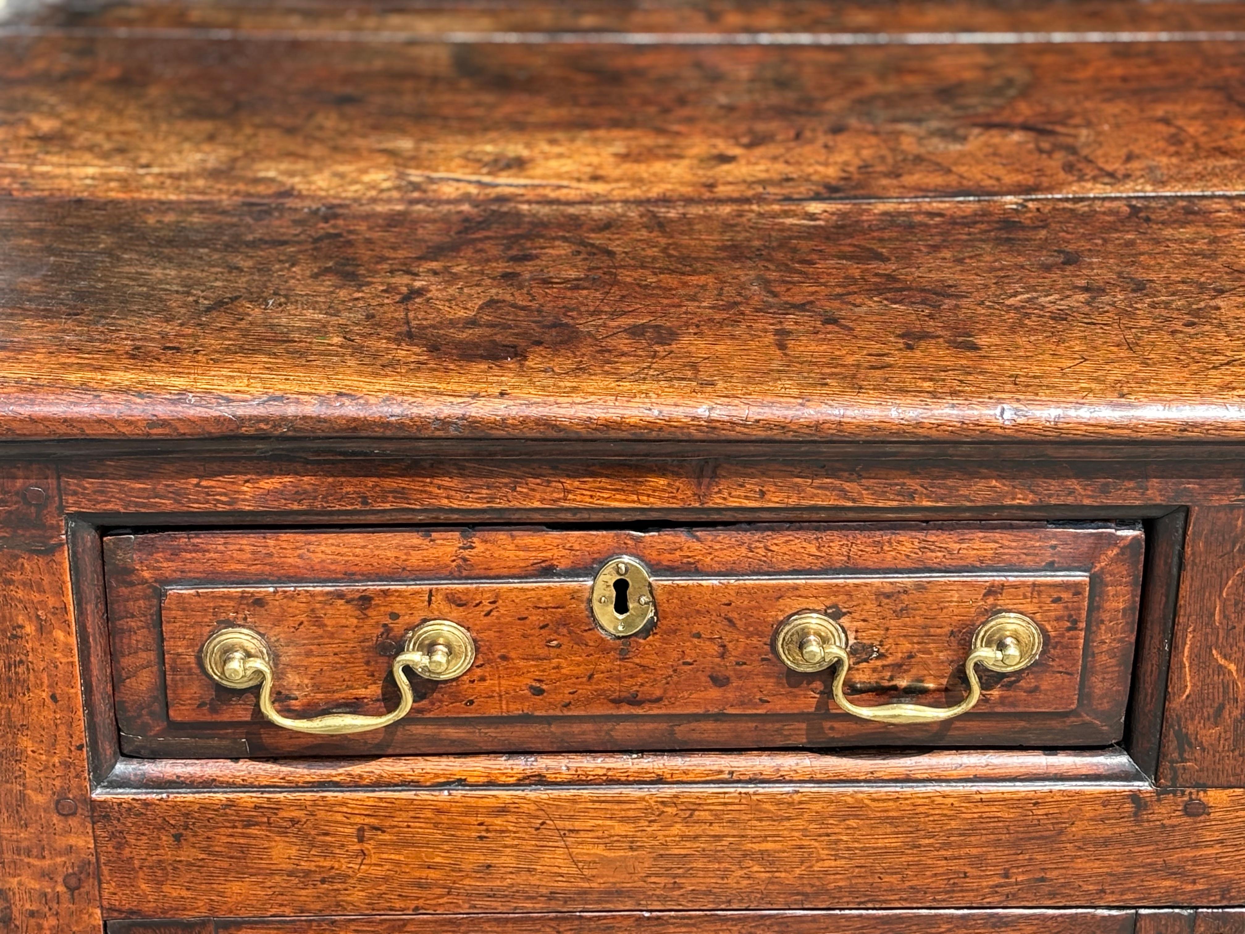 18th Century Welsh Oak Dresser Base Cupboard 1