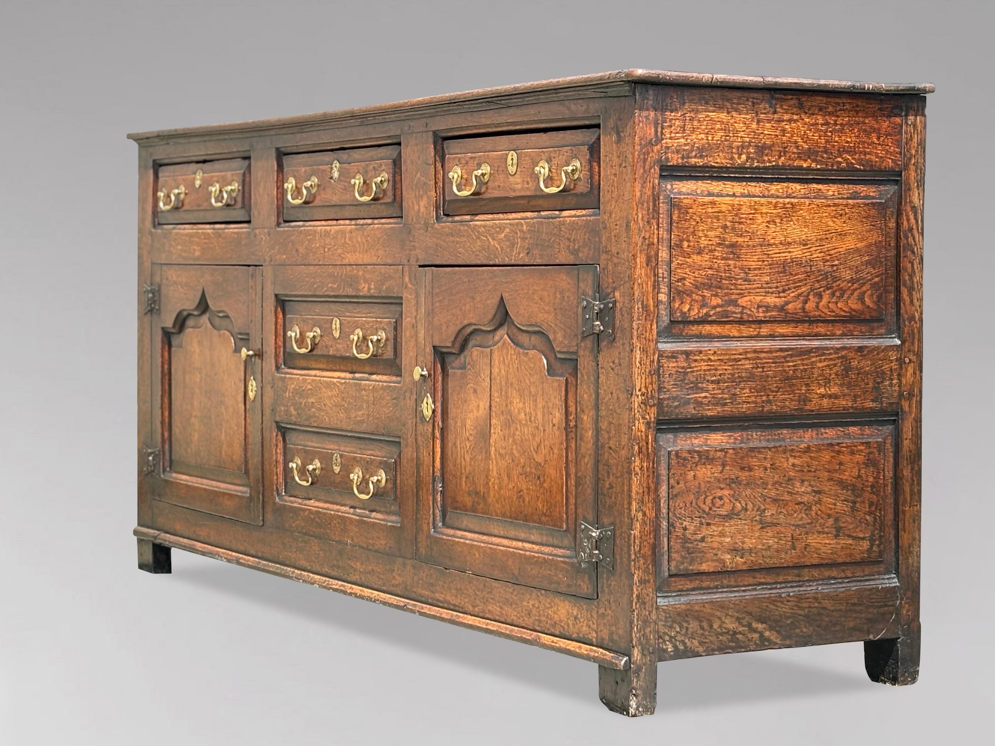 18th Century Welsh Oak Dresser Base Cupboard 2