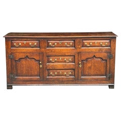 Used 18th Century Welsh Oak Dresser Base Cupboard