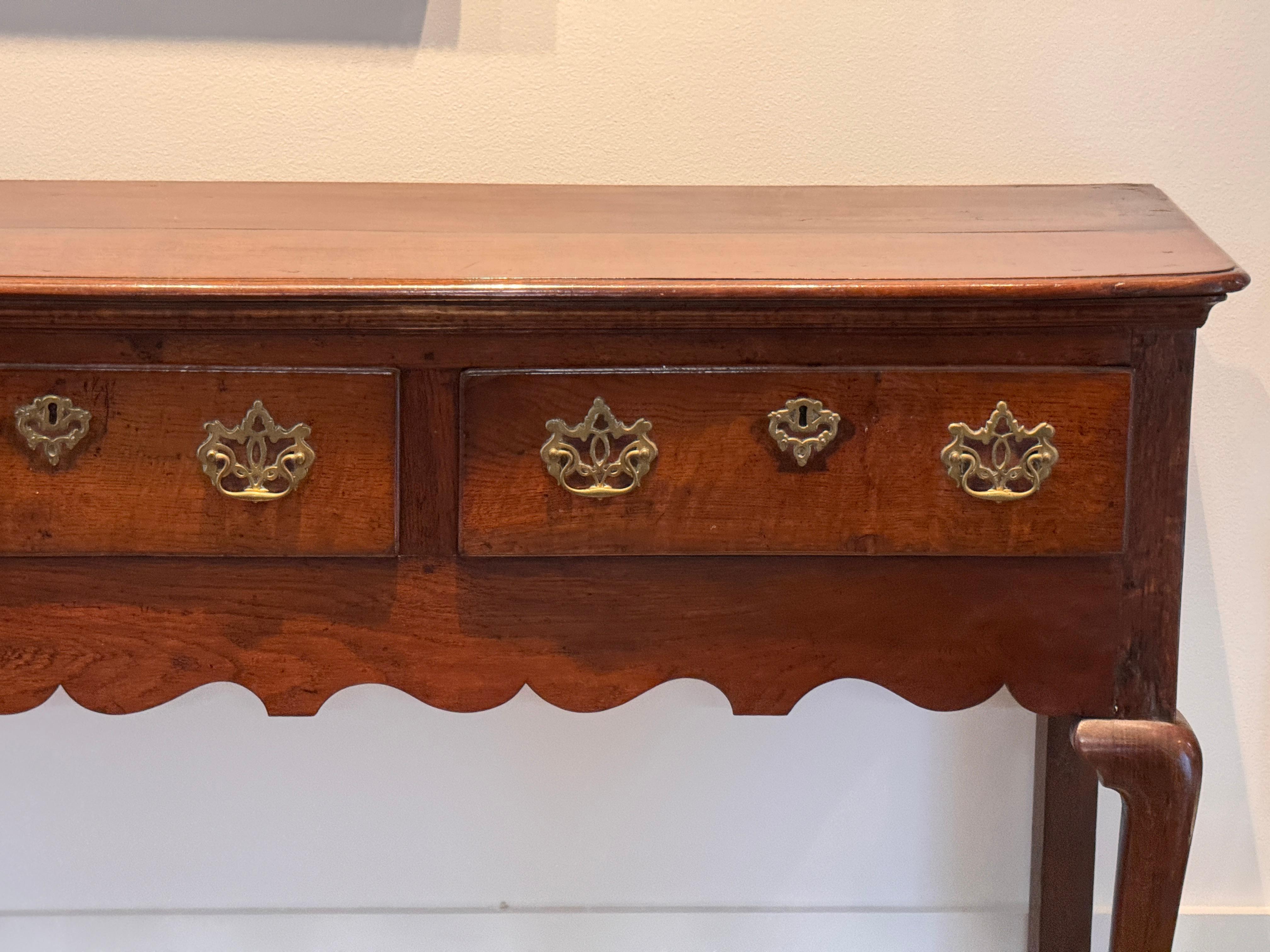 English 18th Century Welsh Oak Dresser Base For Sale